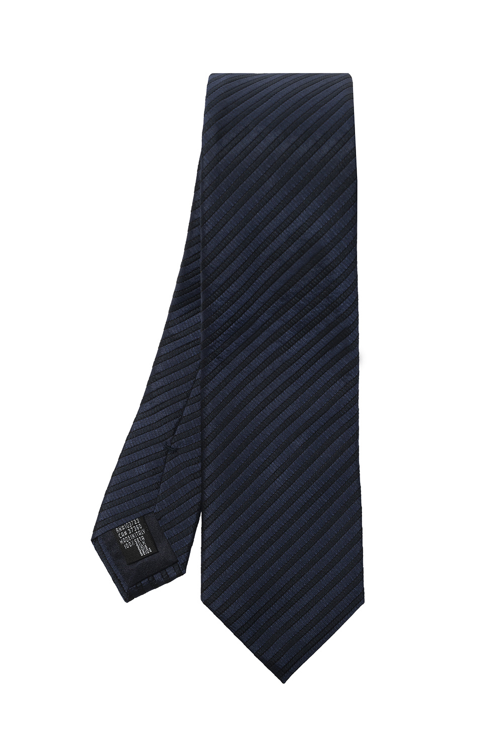 Navy blue Silk tie Giorgio Armani - emporio armani stud detail